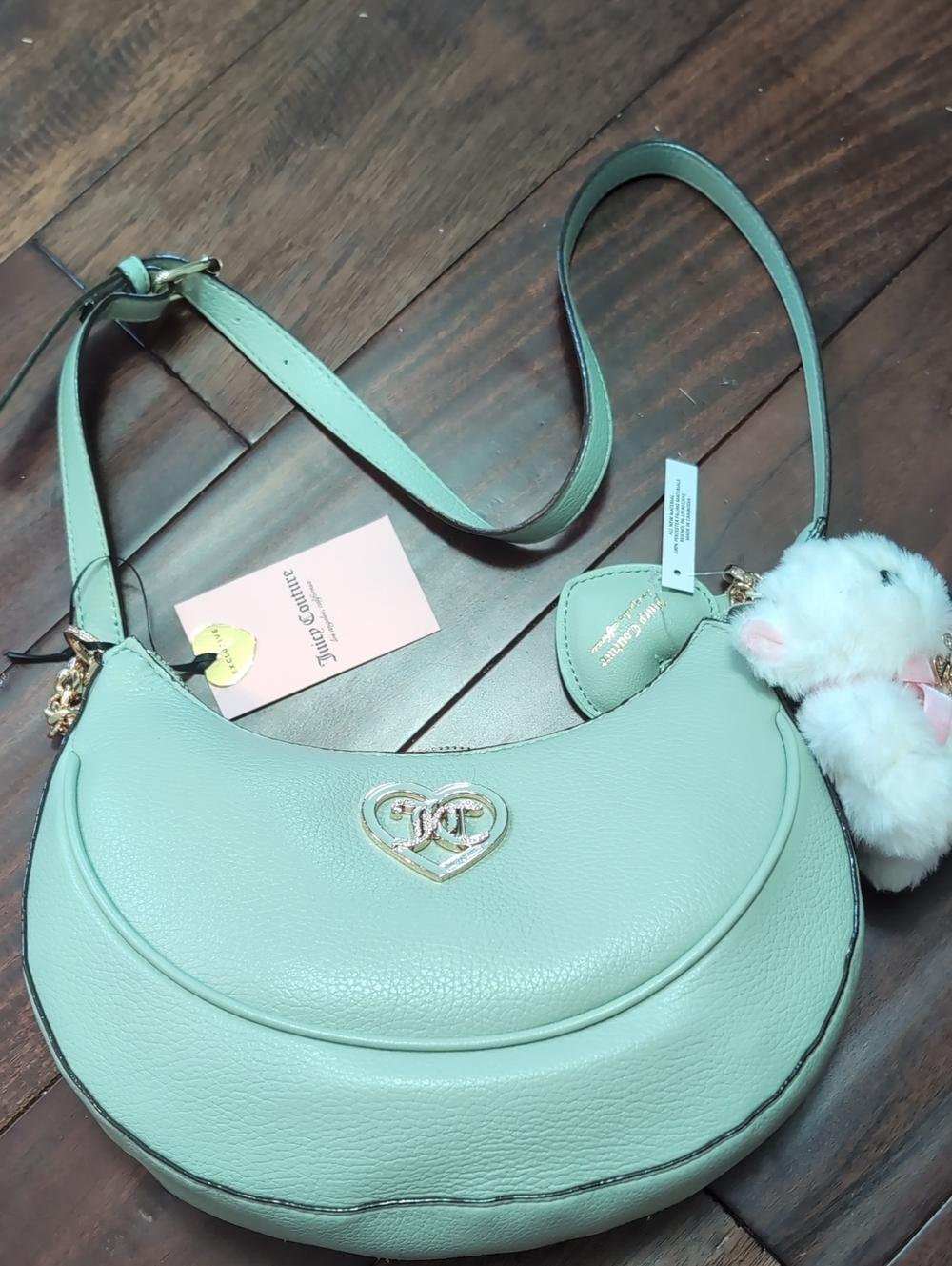 Juicy Couture Sweet And Simple Crossbody Bag In Frosty Green